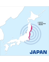 Erdbebenregion und Niigata, Sitz von Nihon 3B Scientific, auf einem Blick Erdbebenregion und Niigata, Sitz von Nihon 3B Scientific, auf einem Blick