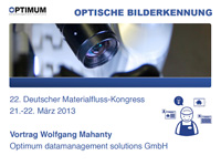 Optische Verpackungskontrolle beim 22. Deutschen Materialfluss-Kongress Optische Verpackungskontrolle beim 22. Deutschen Materialfluss-Kongress