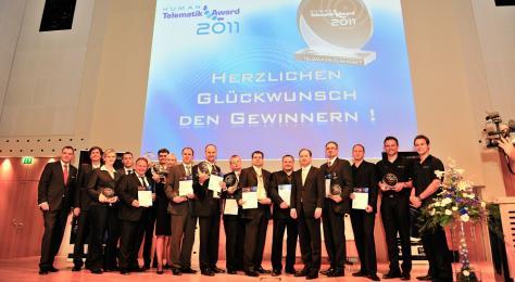 Die glücklichen Preisträger des Telematik Award 2011. Bild: Telematik-Markt.de Die glücklichen Preisträger des Telematik Award 2011. Bild: Telematik-Markt.de