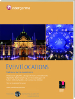 Die Ergänzungsausgabe EVENTLOCATIONS kann ab sofort kostenfrei bestellt werden. Die Ergänzungsausgabe EVENTLOCATIONS kann ab sofort kostenfrei bestellt werden.