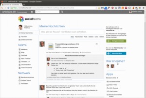 Screenshot von socialteams Screenshot von socialteams