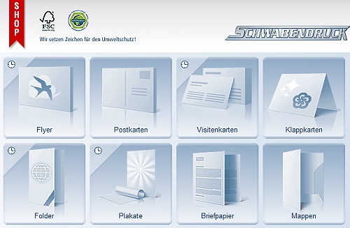 SCHWABENDRUCK Online-Druckerei-Shop