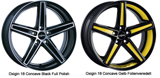 Oxigin 18 Concave mit und ohne Folienveredelung Oxigin 18 Concave mit und ohne Folienveredelung