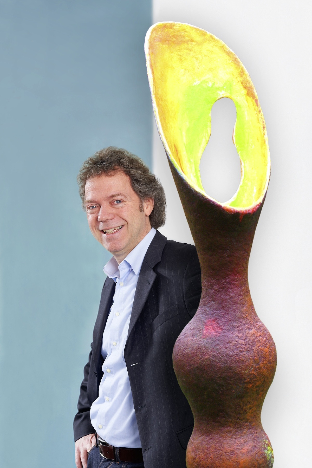 Martin Oberhauser mit einem seiner?Hörhörner? Martin Oberhauser mit einem seiner?Hörhörner?