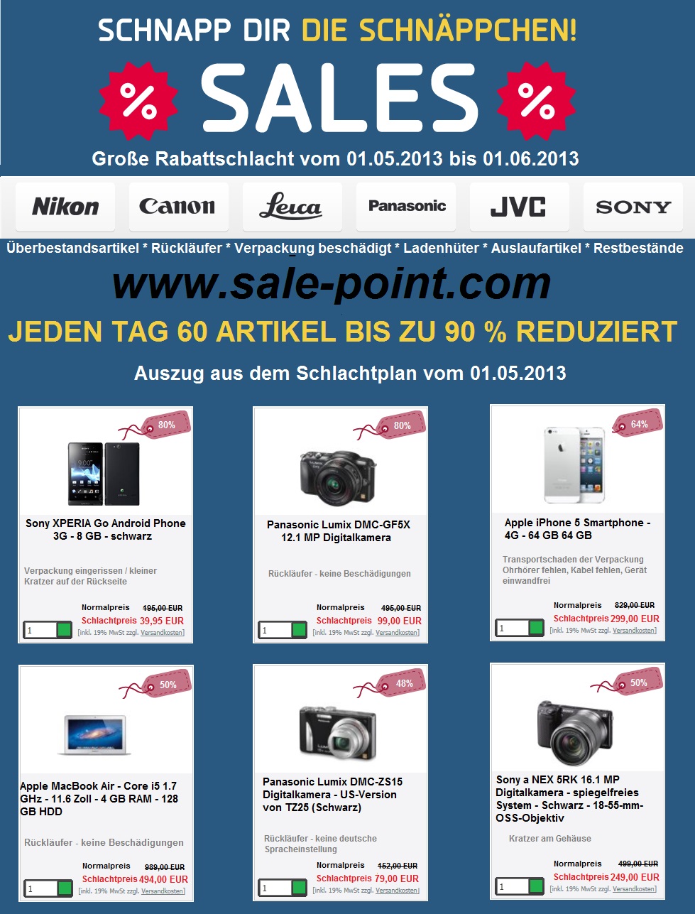 Rabattschlacht bei sale-point Rabattschlacht bei sale-point