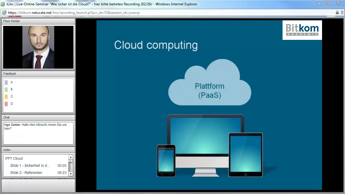 BITKOM Online-Seminar zu Cloud-Anwendungen BITKOM Online-Seminar zu Cloud-Anwendungen