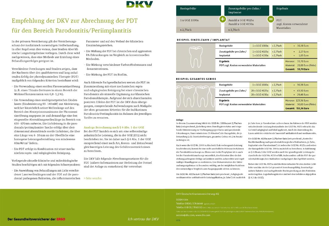HELBO®-Verfahren entspricht Kriterien zur Abrechnungsempfehlung der DKV