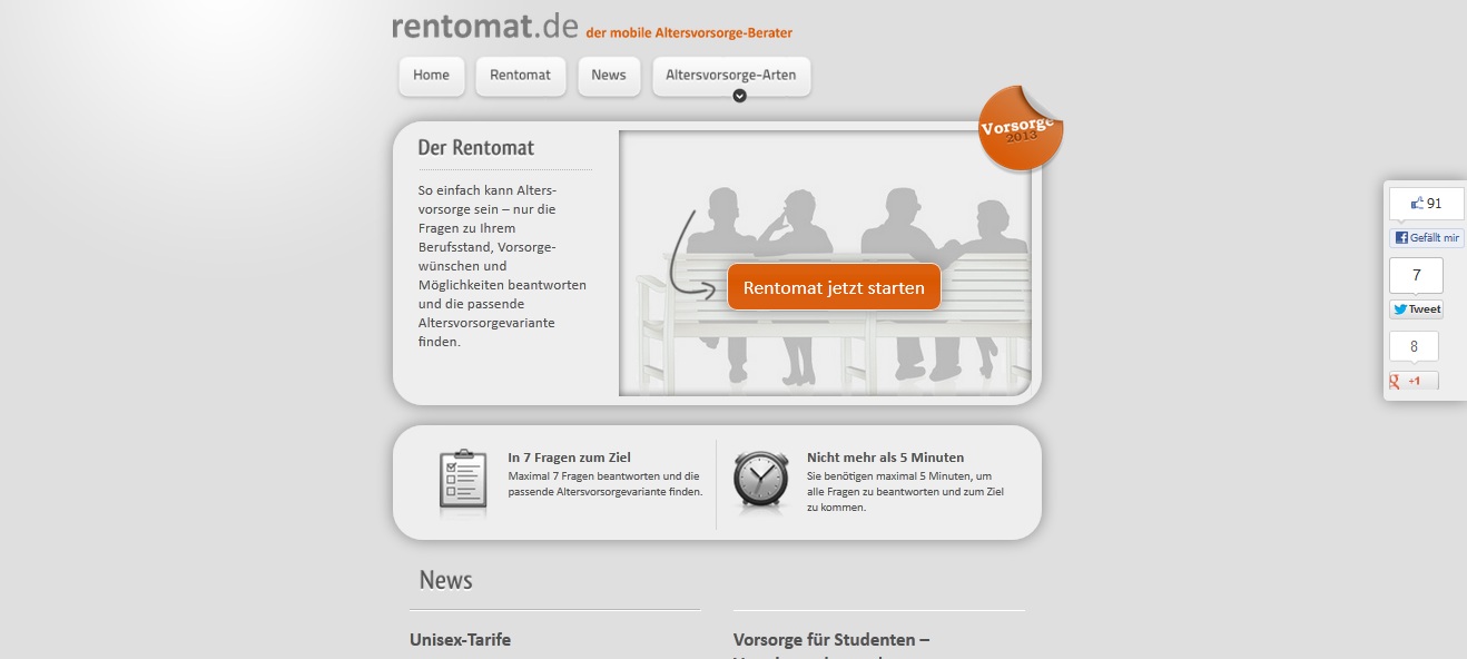 Rentomat - der mobile Altersvorsorgeberater Rentomat - der mobile Altersvorsorgeberater