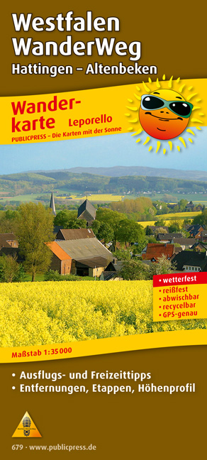 Der WestfalenWanderWeg im Leporello-Format