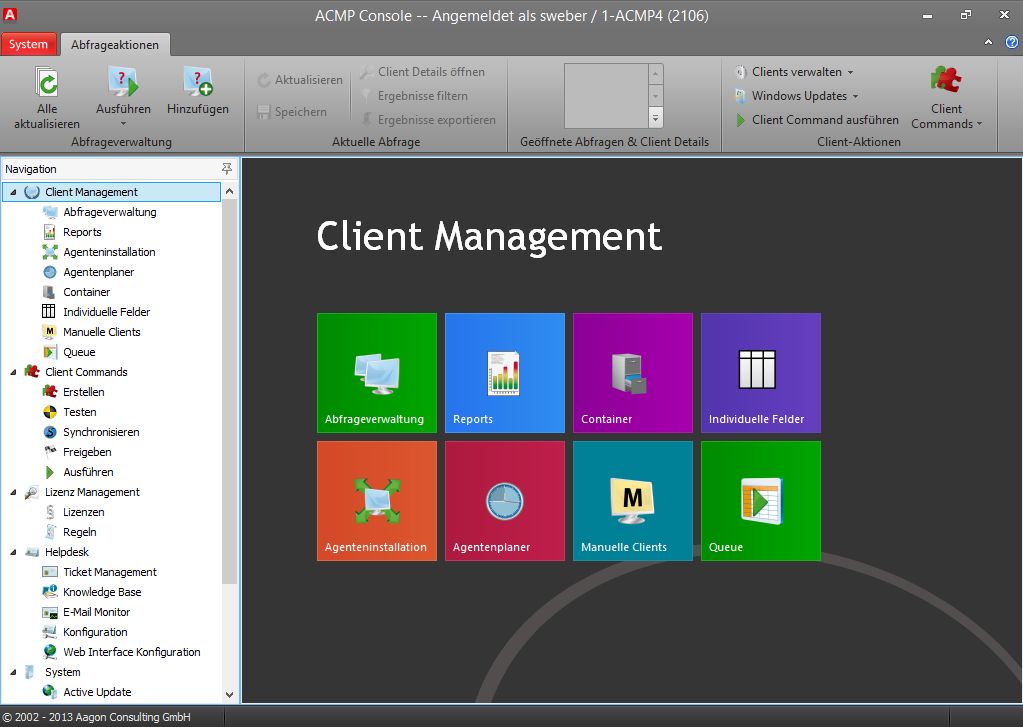 Aagon zeigt mit dem ACMP 4.0, wie zeitgemäßes Client Management funktioniert Aagon zeigt mit dem ACMP 4.0, wie zeitgemäßes Client Management funktioniert