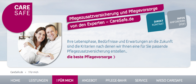 CareSafe - Pflegezusatzversicherung und Pflegevorsorge von den Experten