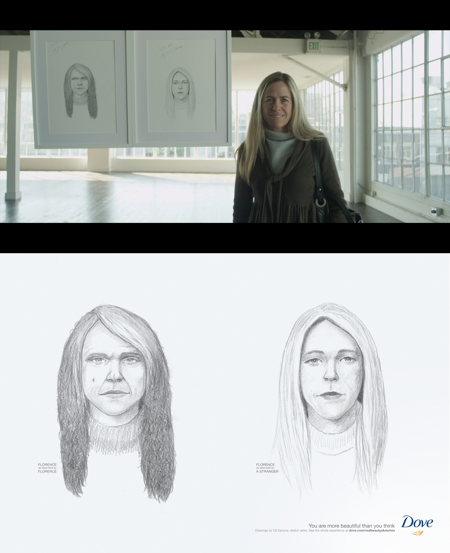 Dove Real Beauty Sketches Kampagne: Du bist schöner als du denkst. Portraits Florene Dove Real Beauty Sketches Kampagne: Du bist schöner als du denkst. Portraits Florene