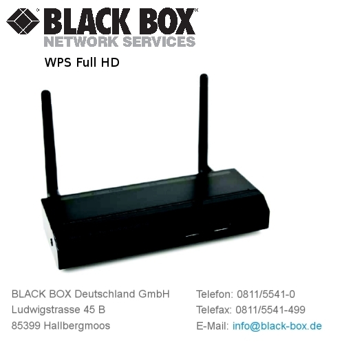 Black-Box.de: WLAN-Präsentationssystem für die kabellose Verbindung von Beamer mit Laptop Black-Box.de: WLAN-Präsentationssystem für die kabellose Verbindung von Beamer mit Laptop
