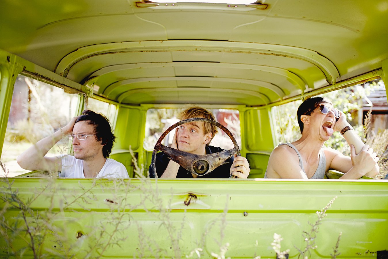 Die drei Bandmitglieder der Les Bummms Boys Die drei Bandmitglieder der Les Bummms Boys