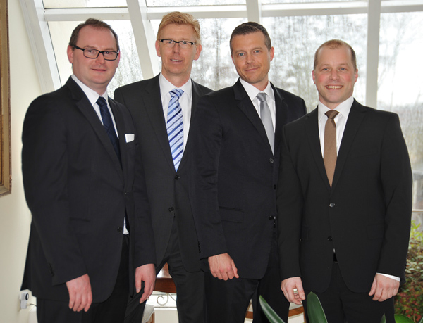 v.l. Tobias Eckl, Thorsten Hartmann, Ralf Hanselmann, Martin Romberg