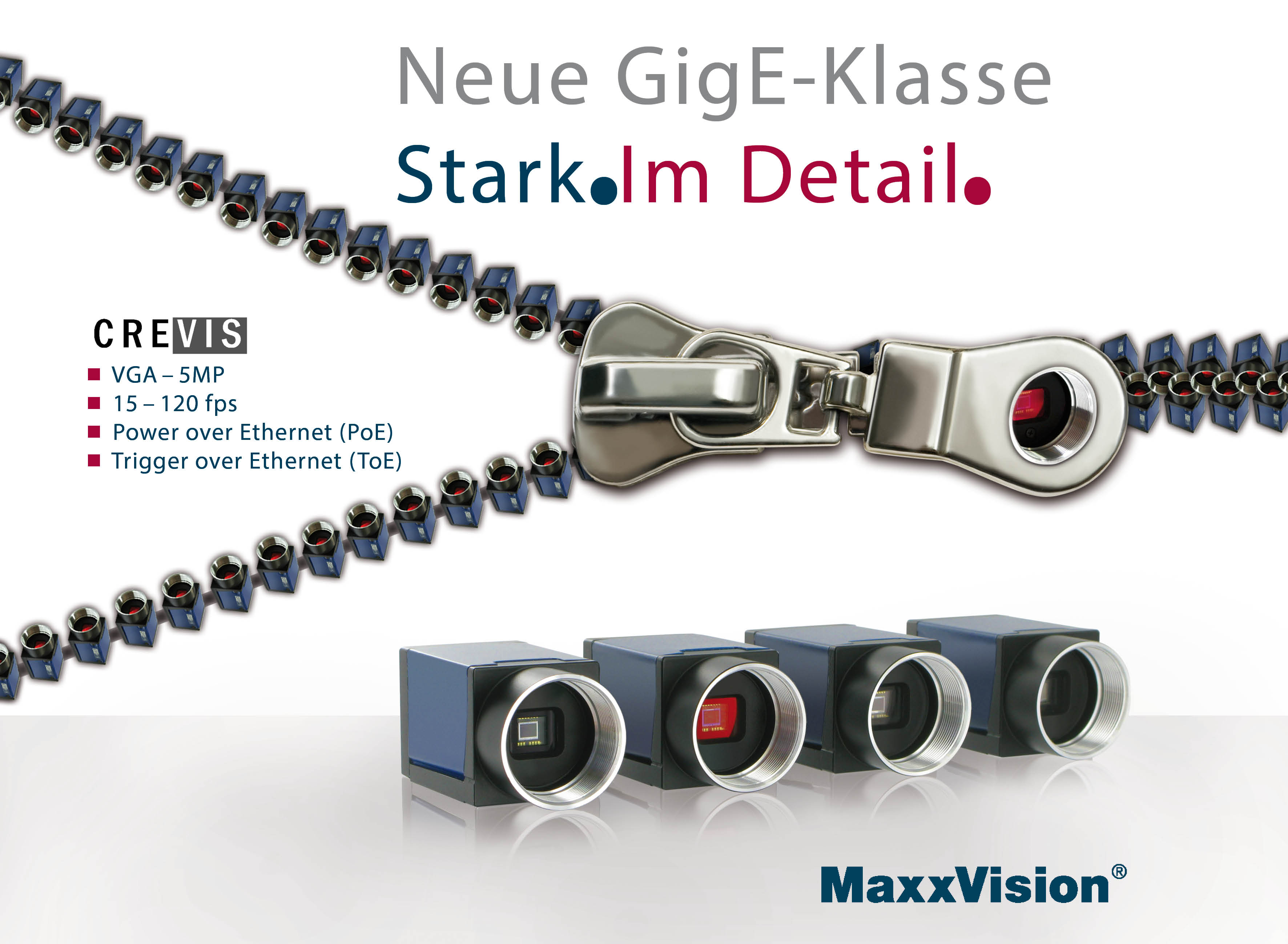 GigE Vision Kameras von Crevis mit PoE- und ToE-Funktionalität