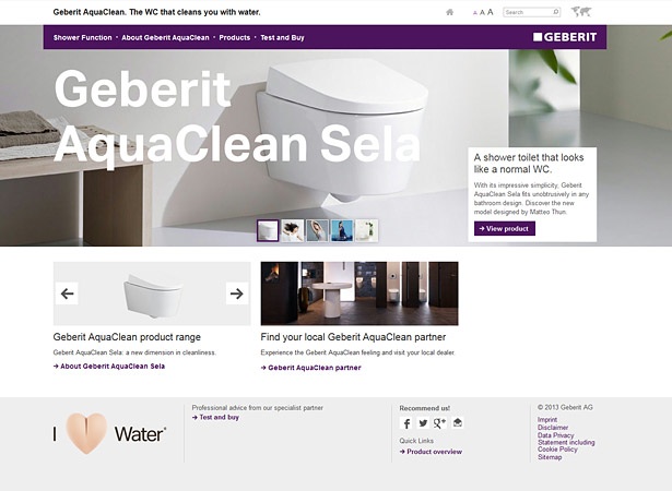 Geberit Kampagnenwebsite