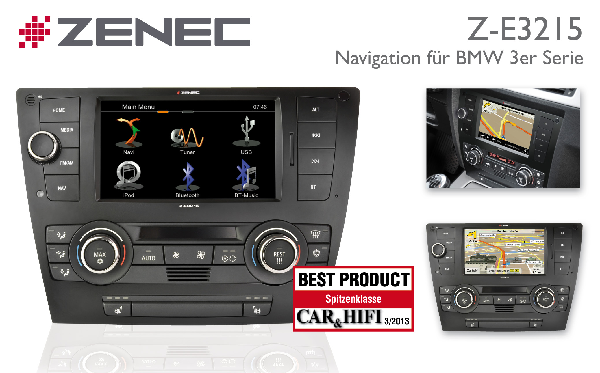 Zenec BMW-Navi Z-E3215