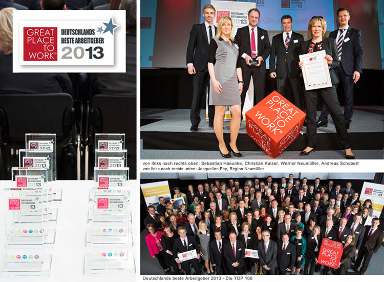 Neumüller Ingenieurbüro GmbH ausgezeichnet als „Deutschlands Beste Arbeitgeber 2013“