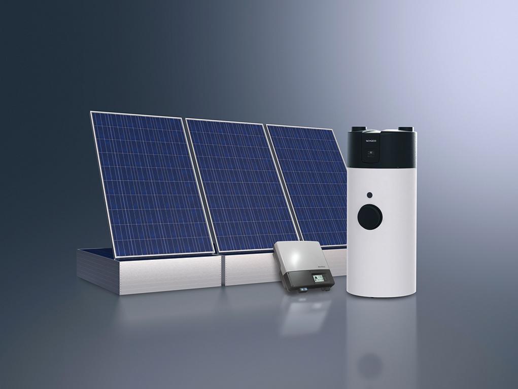 Die Schüco Warmwasser-Wärmepumpe plus Photovoltaik Die Schüco Warmwasser-Wärmepumpe plus Photovoltaik