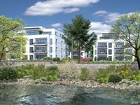 Rheinsicht auf die Gartenanlage im Rheinsicht auf die Gartenanlage im
