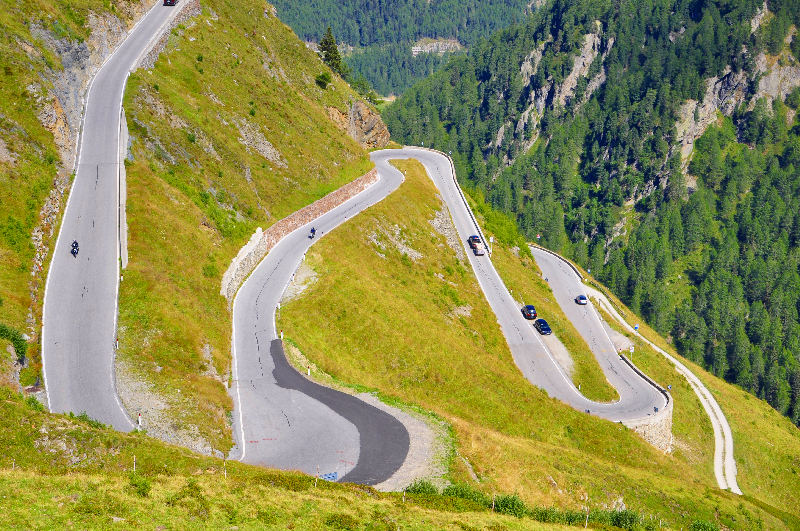 Teilstück der Timmelsjoch Hochalpenstrasse