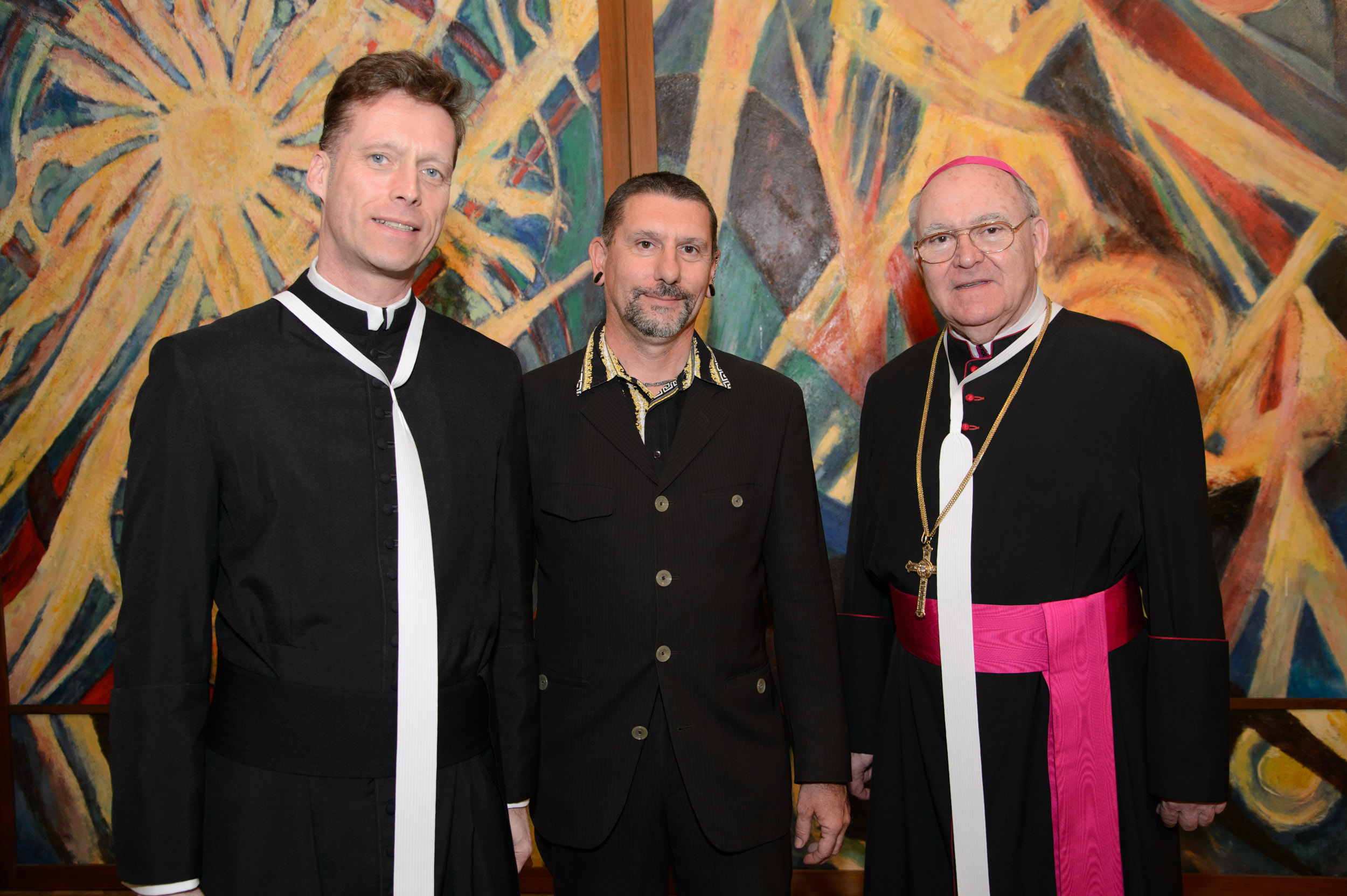 v.l.n.r.: Stiftskustos Dr. Nicolaus Buhlmann, Stiftskurator MMag. Wolfgang Huber, Abtprimas Probst.