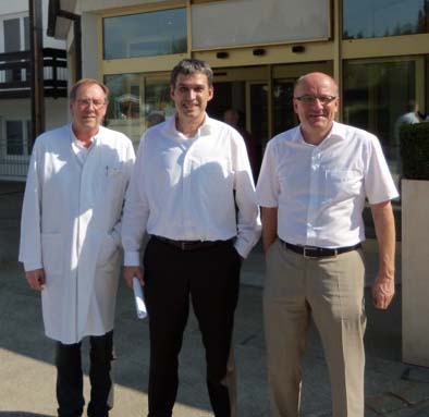 Hightech gegen Tumore (v. l.): CA Dr. M. Higi, UKR-Prof. C. Stroszczynski und Prof. H. Schedel