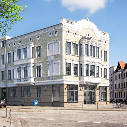 Visualisierung des Stadtpalais am Lessingplatz in Magdeburg Visualisierung des Stadtpalais am Lessingplatz in Magdeburg