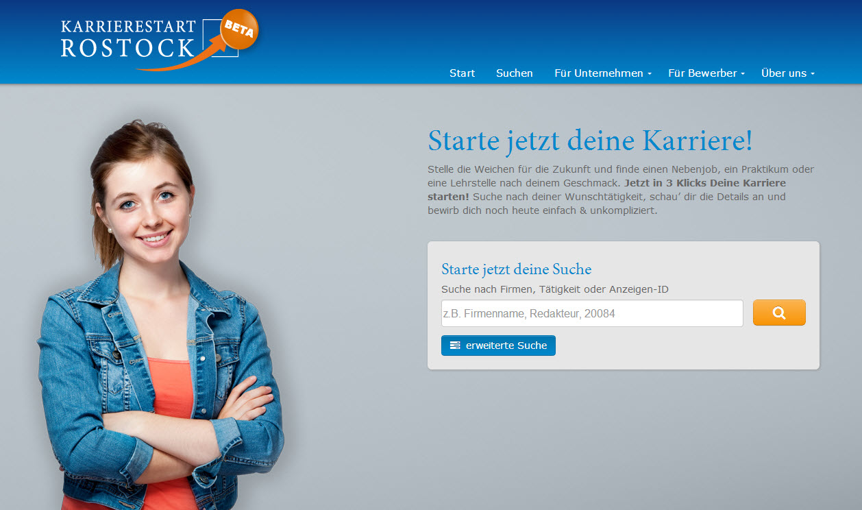 Die neue Jobplattform für die Hansestadt und den Landkreis Rostock. Die neue Jobplattform für die Hansestadt und den Landkreis Rostock.