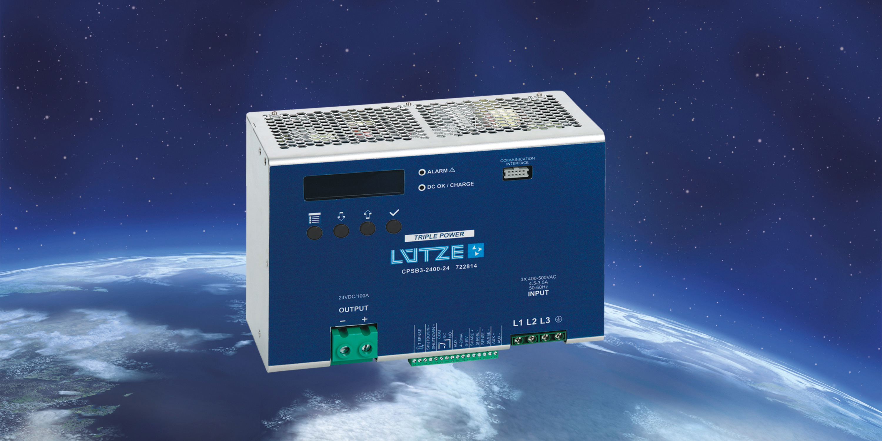 Jetzt für die Hutschienenmontage erhältlich: 100 Ampère Stromversorgung von LÜTZE