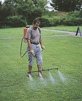 Anwendung mit einem Sprühbalken