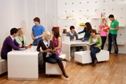 Cafeteria-Bereichs an der EUFH Neuss 