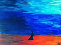Frau am Meer