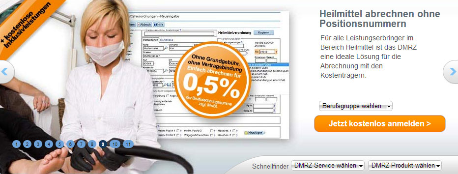 Günstige Heilmittelabrechnung mit niedriger Rückläuferquote Günstige Heilmittelabrechnung mit niedriger Rückläuferquote