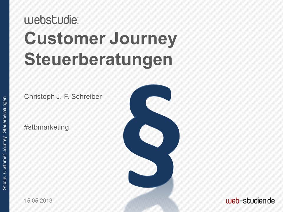 Studie Customer Journey Steuerberatungen
