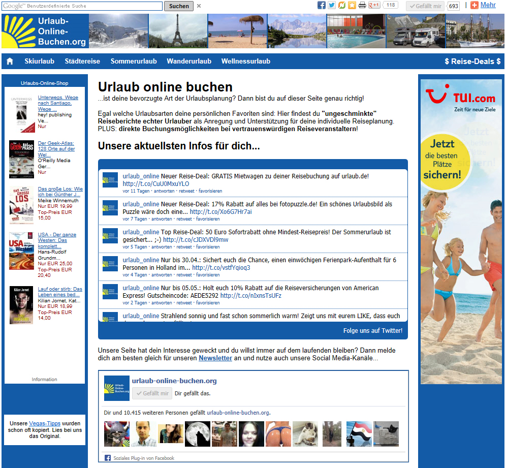 Screenshot Urlaub-Online-Buchen.org Screenshot Urlaub-Online-Buchen.org