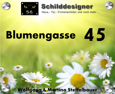 Beispiel Hausschild mit Firmenlogo