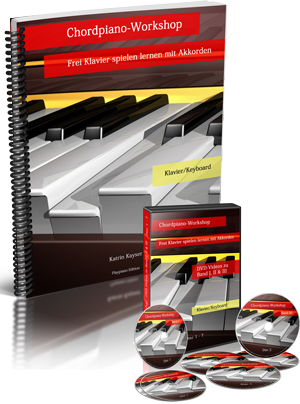 Frei Klavier spielen lernen mit dem Chordpiano-Workshop und 7teiliges DVD-Set von Katrin Kayser