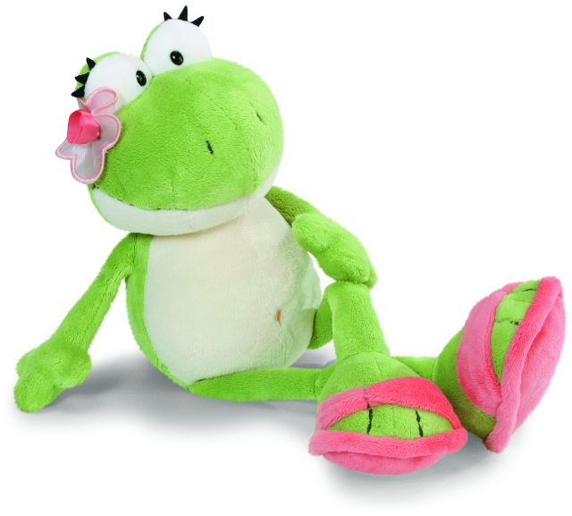 NICI Frosch Mädchen, 35 cm Schlenkerplüsch