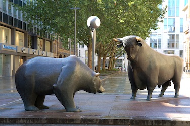 Bulle und Bär in Frankfurt