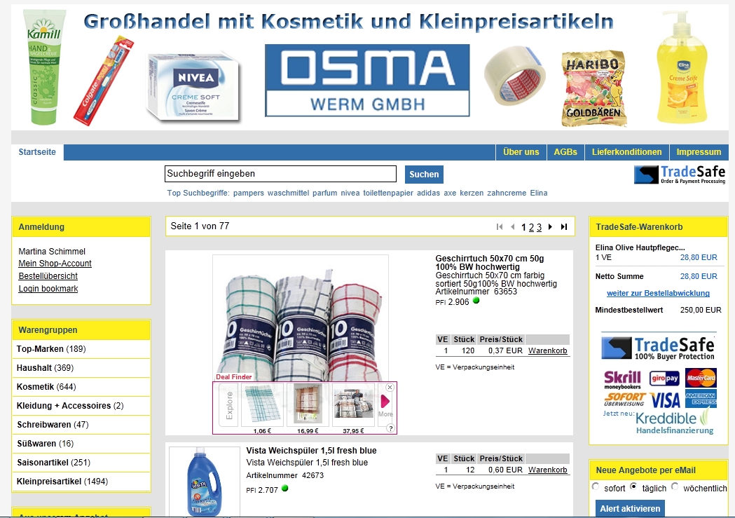 Onlineshop Osma Werm Onlineshop Osma Werm