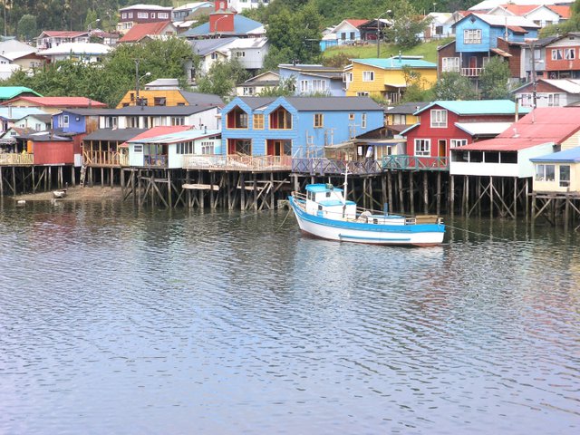 Chile - Insel Chiloé Stelzenhäuser