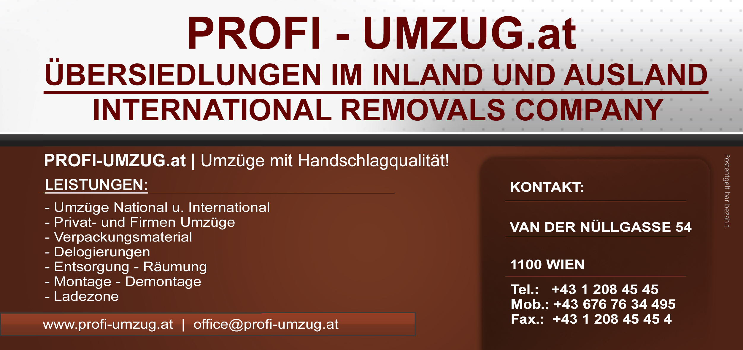 Umzüge Wien und in Östereich