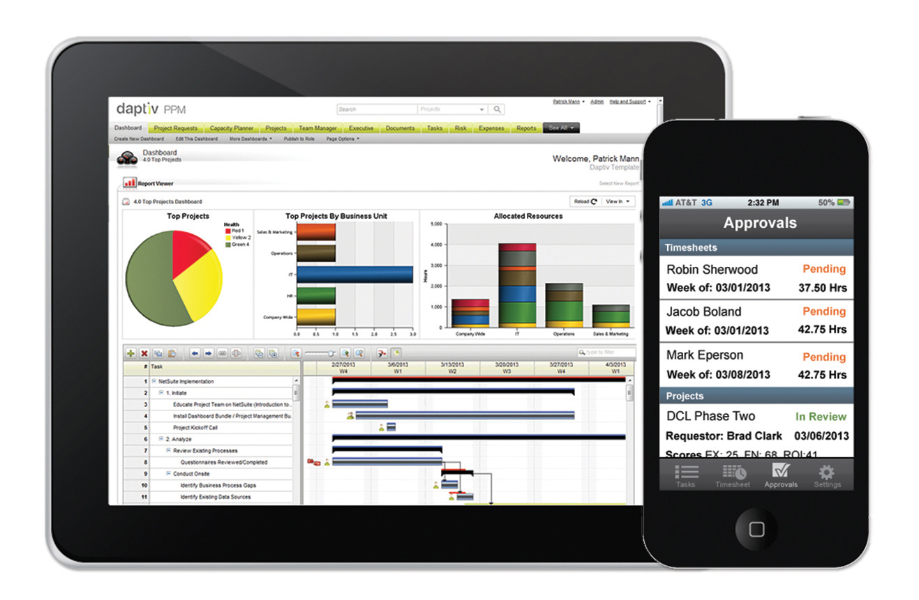 Contec-X bietet mit Daptiv PPM eine mobile Projekt- und Portfoliomanagement-Software an. Contec-X bietet mit Daptiv PPM eine mobile Projekt- und Portfoliomanagement-Software an.