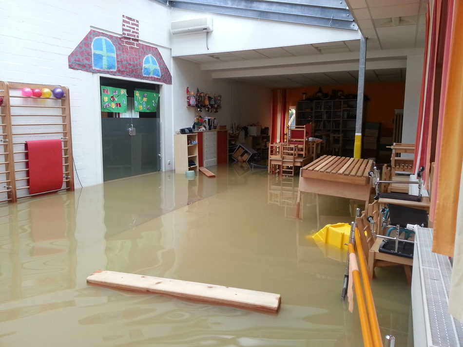 Der Kindergarten Sonnenschein in Rosenheim ist völlig zerstört.