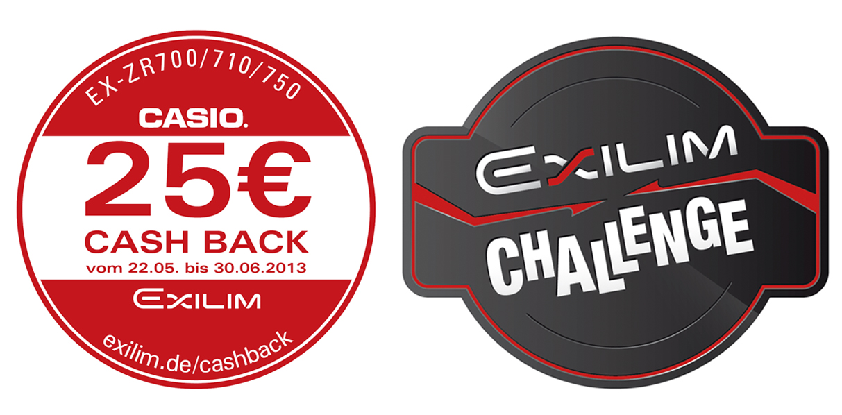 Casio Exilim: Cash Back und Exilim Challenge