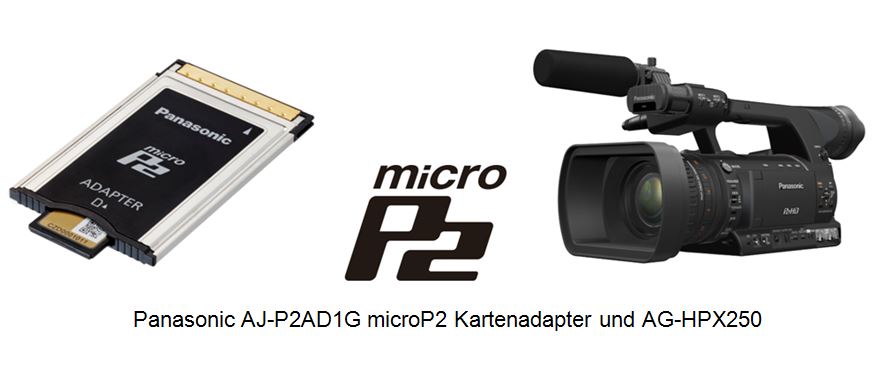 Panasonic AJ-P2AD1G microP2 Kartenadapter und AG-HPX250