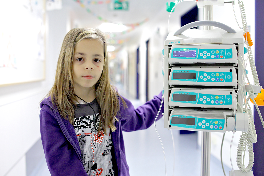 Miriam braucht alle drei Wochen eine Bluttransfusion. Sie freut sichüber aktive Blutspender.