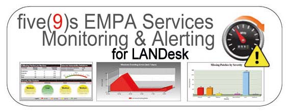 Analysen und Reports Ihrer LANDesk Umgebung generiert mit den five(9)s EMPA Services. Analysen und Reports Ihrer LANDesk Umgebung generiert mit den five(9)s EMPA Services.